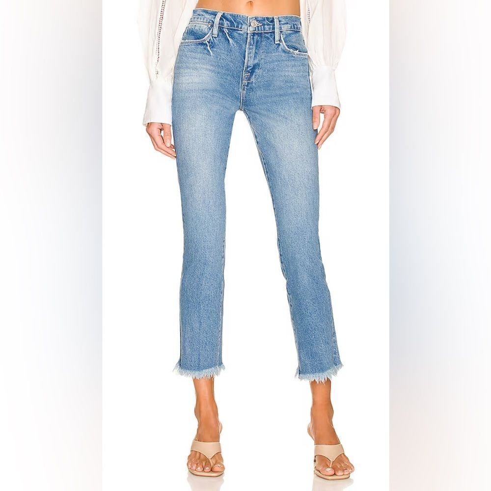 FRAME jeans denim‎ pants size 30 Le High Straight in Utopia ankle cropped - Picture 1 of 7